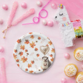 秋の誕生日バッシュ – ヘッジホッグ&自然をテーマ ペーパープレート (パーティー)