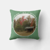 秋の誕生日パーティーのアイテムにリーンtoアディロンドック クッション (裏面)