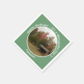 秋の誕生日パーティーのアイテムにリーンtoアディロンドック スタンダードカクテルナプキン (角)