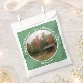 秋の誕生日パーティーのアイテムにリーンtoアディロンドック フェイバーバッグ (クリップ留めされた状態)