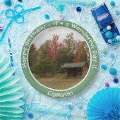 秋の誕生日パーティーのアイテムにリーンtoアディロンドック ペーパープレート (パーティー)