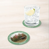 秋の誕生日パーティーのアイテムにリーンtoアディロンドック ラウンドペーパーコースター (インサイチュ)