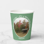 秋の誕生日パーティーのアイテムにリーンtoアディロンドック 紙コップ (正面)