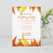 秋の誕生日パーティーの招待を作成 招待状 (スタンド正面)