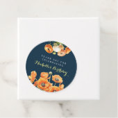 秋の誕生日パーティー秋オレンジ色の花 フェイバータグ (インサイチュ)