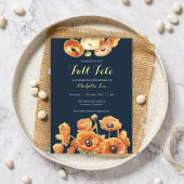 秋の誕生日パーティー秋フェテオレンジブロッサム 招待状