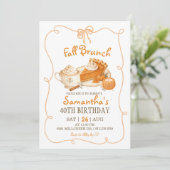 秋の誕生日ブランチのご招待 招待状 (スタンド正面)