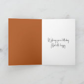 秋の誕生日ブーケインアンオレンジカボチャ カード (内部)