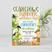 秋の誕生日招待状 招待状 (スタンド正面)