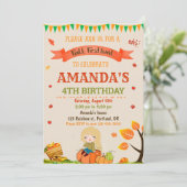 秋の誕生日招待状 秋のフェスティバルパーティー 招待状 (スタンド正面)