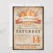 秋の誕生日 招待状 (正面)