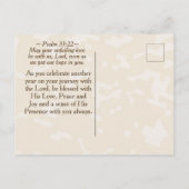 秋の誕生日　詩篇118:24　この日は主が造り給いし日なり　わたしは喜び楽しむべし ポストカード (裏面)