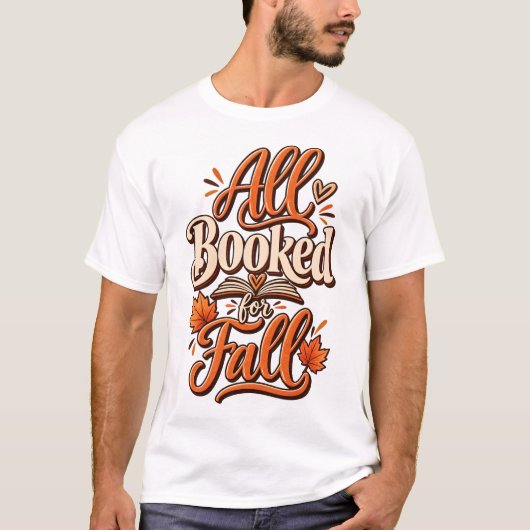 秋の読書に夢中 | 読書好きのためのサブライメント Tシャツ (正面)