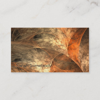 秋の豊かさのフラクタルの芸術のプロフィールカード 名刺