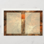 秋の豊かさのフラクタルの芸術 便箋 (正面/裏面)