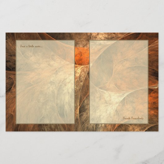 秋の豊かさのフラクタルの芸術 便箋 (正面)