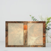 秋の豊かさのフラクタルの芸術 便箋 (スタンド正面)