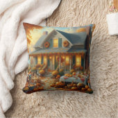 秋の豊かさをコジーなチャームで祝おう クッション (ブランケット)