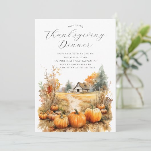 秋の豊かさ感謝祭 招待状 (スタンド正面)