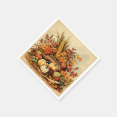 秋の豊かさ – 豊かな饗宴 スタンダードカクテルナプキン (角)