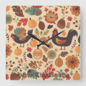 秋の豊富 スクエア壁時計 (正面)