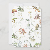 秋の象素朴の赤男女兼用ちゃんシャワー 招待状 (裏面)