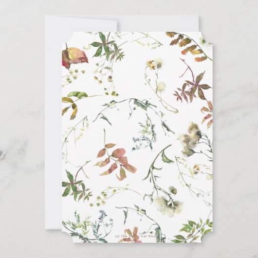 秋の象素朴の赤男女兼用ちゃんシャワー 招待状 (裏面)