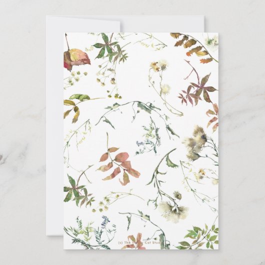 秋の象素朴の赤男女兼用ちゃんシャワー 招待状 (裏面)