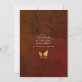 秋の豪華なフローラマーリーブラウン結婚ズ 招待状 (裏面)