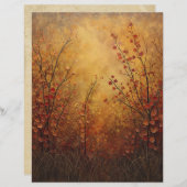 秋の豪華な両面スクラップブック紙 (正面/裏面)