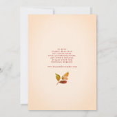 秋の豪華フローラ赤面アイボリー結婚ズ 招待状 (裏面)