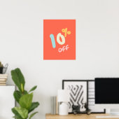 秋の販売の看板、小売店看板、10%オフ ポスター (ホームオフィス)