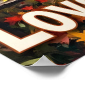 秋の賛歌:クマの秋調和 ポスター (角)