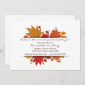 秋の贈り物の招待状 招待状 (正面/裏面)