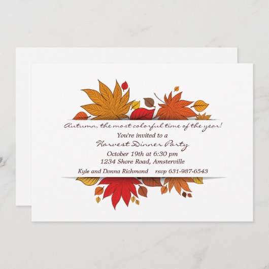 秋の贈り物招待状 招待状 (正面/裏面)