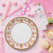 秋の赤いベリー&離れボタニカル ペーパープレート (パーティー)