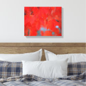 秋の赤いメ葉ジの キャンバスプリント (インサイチュ (寝室))