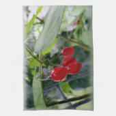 秋の赤い斑点 キッチンタオル (縦)