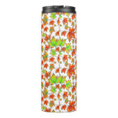 秋の赤い緑の離れオレンジのカエデ離れの タンブラー (裏面)