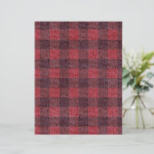 秋の赤い編みバッファローのプレイドスクラップブック紙 (スタンド正面)