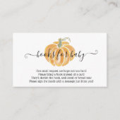 秋の赤ちゃんのためのパンプキン絵本 エンクロージャーカード (正面)