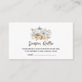 秋の赤ちゃんシャワーおむつラッフルインサートカード エンクロージャーカード (正面)