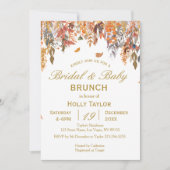 秋の赤ちゃんシャワーとブライダルシャワー 招待状 (正面)