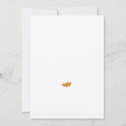 秋の赤ちゃんシャワーとブライダルシャワー 招待状 (裏面)