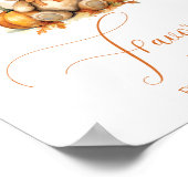 秋の赤ちゃんシャワーの熊の好意を取って下さい ポスター (角)