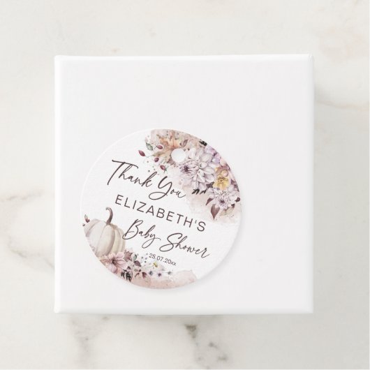 秋の赤ちゃんシャワーの葉パンプキ感謝していンユー フェイバータグ (インサイチュ)