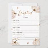 秋の赤ちゃんシャワーの願いベビーカード 招待状 (正面)