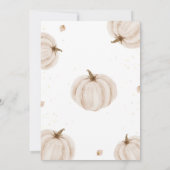 秋の赤ちゃんシャワーの願いベビーカード 招待状 (裏面)