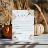 秋の赤ちゃんシャワーの願いベビーカード 招待状
