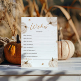 秋の赤ちゃんシャワーの願いベビーカード 招待状